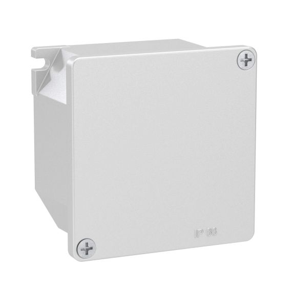 Коробка ответвительная алюминиевая окрашенная, IP66/IP67, RAL9006, 90х90х53мм