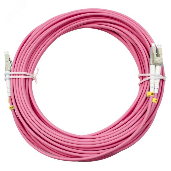 Шнур оптический duplex 20м LC-LC 50/125 мм OM4 LSZH Cabeus FOP-50-OM4-LC-LC-20m