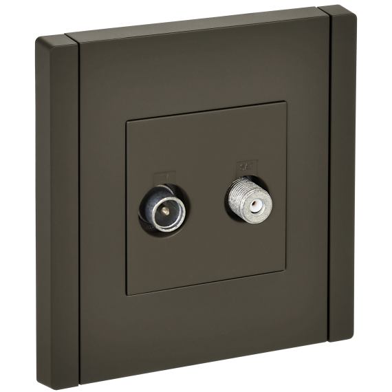 FORTE&PIANO Розетка двойная TV+SAT FP338 серый IEK