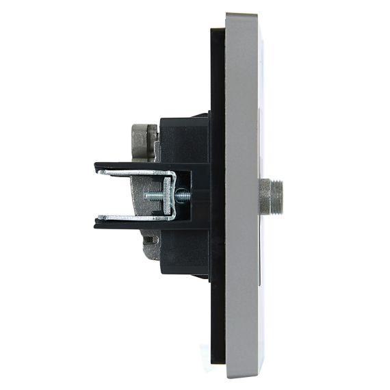 FORTE&PIANO Розетка двойная TV+SAT FP538 сталь IEK