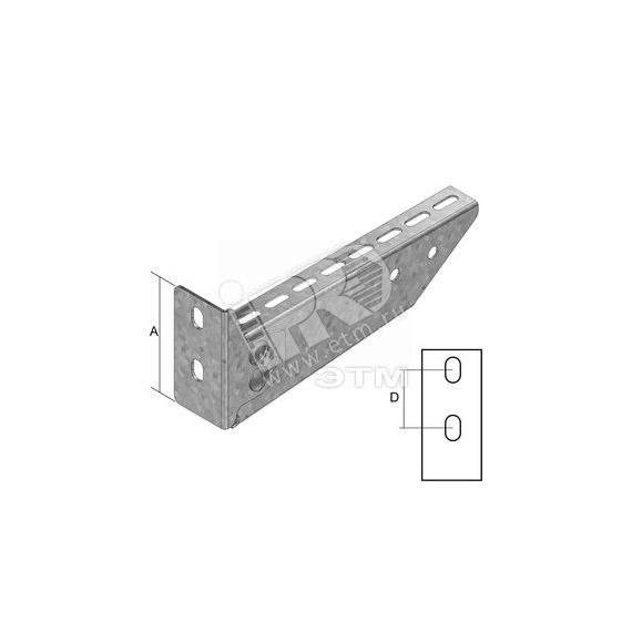 Консоль регулируемая, высота - 90 мм, ширина - 117 мм, кратность - 1шт, HD - Оцинкованная сталь (методом горячего цинкования) Vergokan HDWKSS100