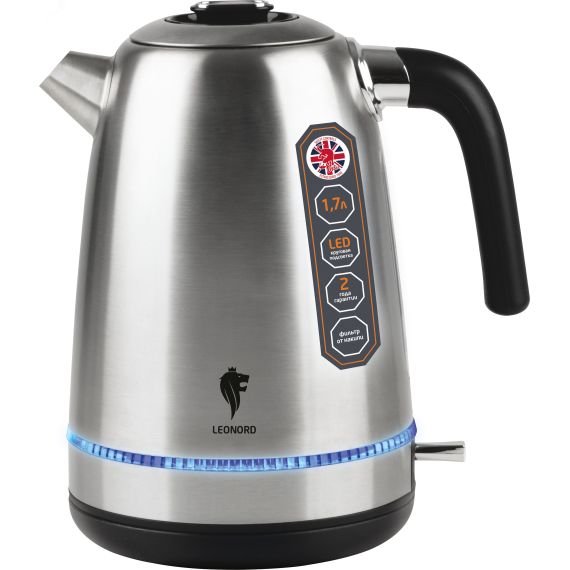 Чайник электрический стальной LE-1502 на 1.7 л Leonord 104860