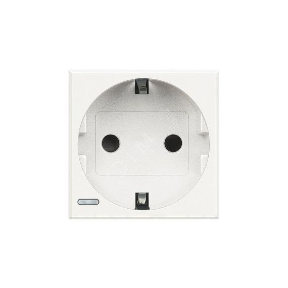Axolute Розетка 2К+З 10/16 А 250 В боковые заземляющие контакты Schuko автоматические клеммы белый немецкий стандарт LEGRAND HD4141W
