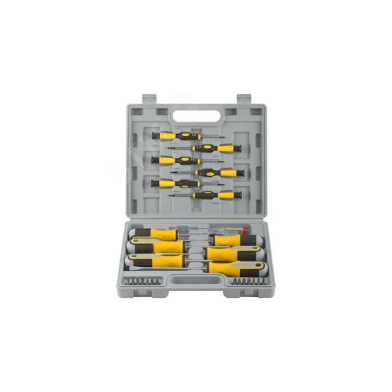 Отвертки ''Старт'' и биты CrV набор 27 штук в чемоданчике FIT 56403