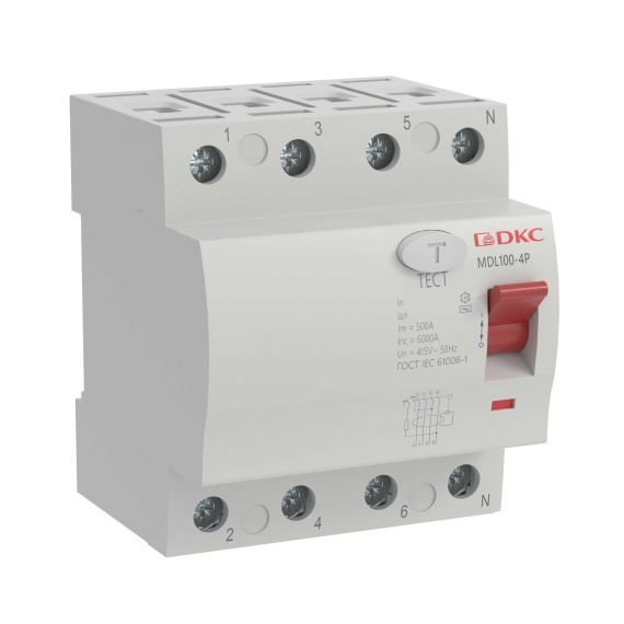 Устройство защитного отключения УЗО ВДТ YON MAX MDL100, 4P, 30mA, 63A, тип АC
