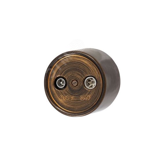 Розетка Лизетта R/TV-SAT проходная, пластик, цвет Бронза Бирони B1-304-25