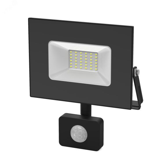 Прожектор светодиодный ДО 50 Вт 6500К 3450 лм 175-265В IP65 210х174х40мм Алюминий с датчиком движения Elementary-S Gauss Gauss 628511350