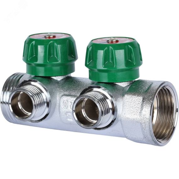 Коллектор распределительный 1' х 2 выхода 1/2' STOUT SMB-6850-011202