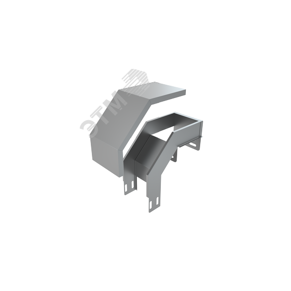 Ответвитель-крышка Т-образный вертикальный вниз 50х300х100 мм КМ-профиль LO11243