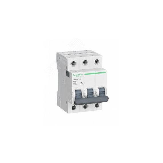Выключатель автоматический трехполюсный 50А B 4.5kA 400В City9 Set SE (Systeme) C9F14350