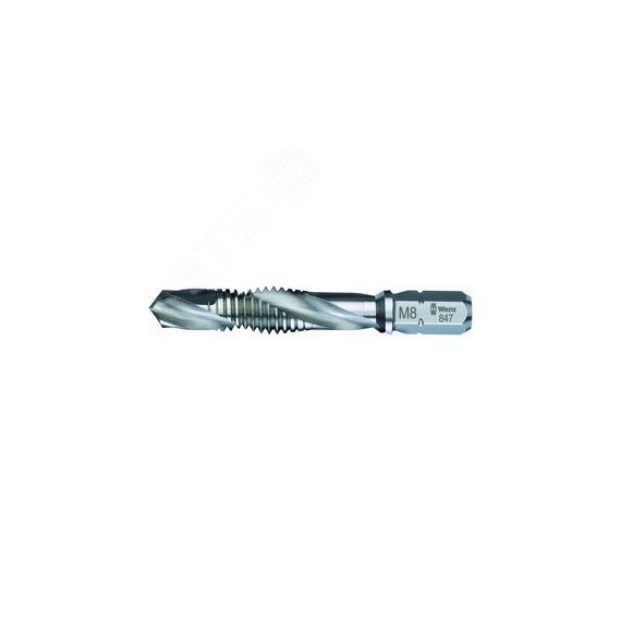Насадка-метчик комбинированный 847/1 HSS хвостовик 1/4 C 6.3 3.3 x 39 мм WERA WE-104641