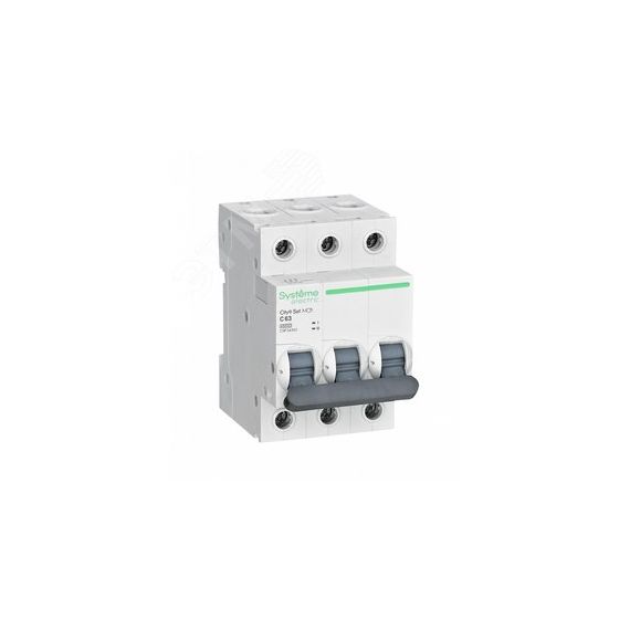 Выключатель автоматический трехполюсный 63А С 4.5kA 400В City9 Set SE (Systeme) C9F34363