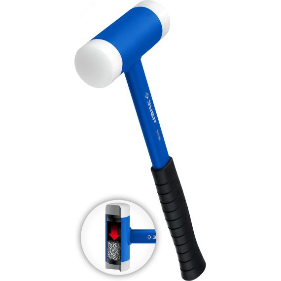 Молоток безинерционный с полиамидными бойками БМП 900 г 50 мм ЗУБР 2043-50