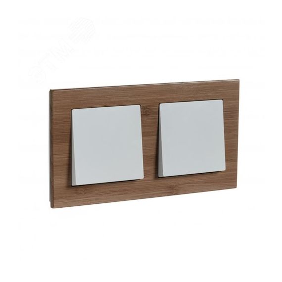 Рамка двухпостовая ATLASDESIGN NATURE, ДЕРЕВО БАМБУК SE (Systeme) ATN353202