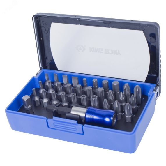 Набор вставок (бит) 1/4', TORX, HEX, PZ, PH, SLOT, 32 предмета King Tony 1032CQ