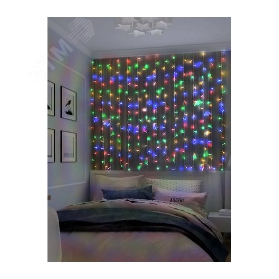 Электрогирлянда Занавес LDCL368C-M 150x150 368L LED. мультицвет JazzWay 4690601035622