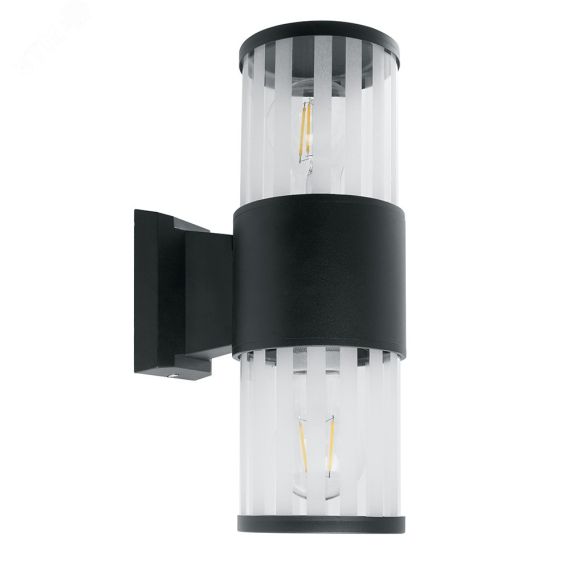 Светильник НБУ-2х60w вверх/вниз Е27 IP54 черный FERON DH0902 11653
