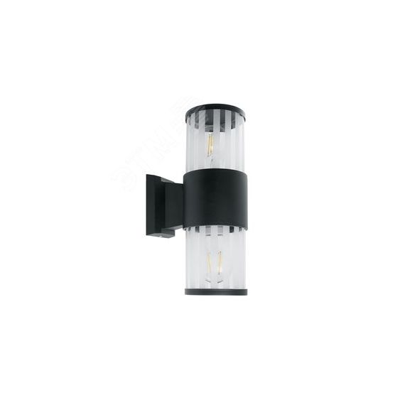 Светильник НБУ-2х60w вверх/вниз Е27 IP54 черный FERON DH0902 11653