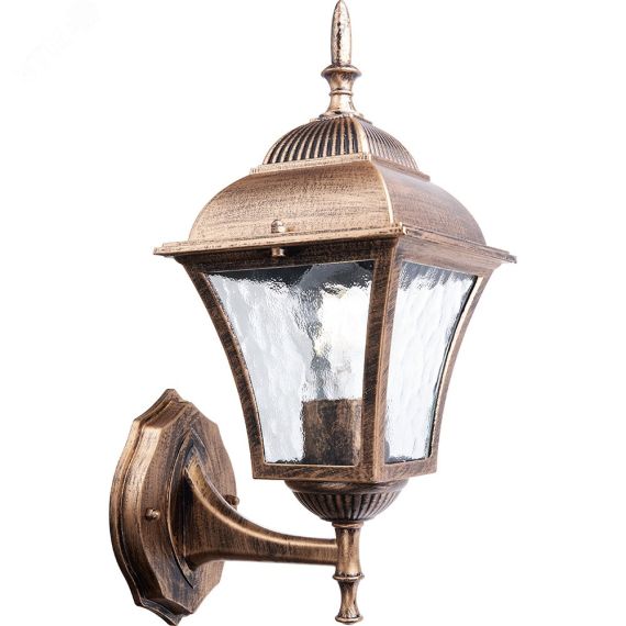 Светильник НБУ-60w вверх Е27 IP44 черное золото FERON PL611