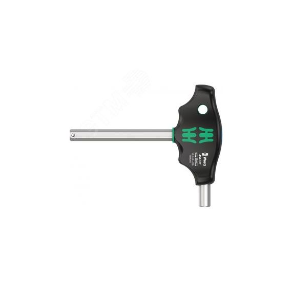 Отвёртка шестигранная 454 Hex-Plus HFс Т-образной рукояткой с функцией фиксации крепежа 10 x 100 мм с дополнительным коротким рабочим концом WERA WE-023354