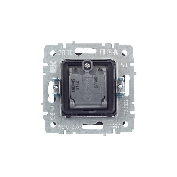 BRITE Розетка двойная TV+SAT РТВ/РСп12-БрГ графит IEK