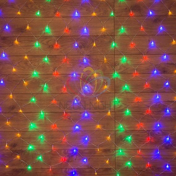Гирлянда Сеть 1,8х1,5 м, прозрачный ПВХ, 180 LED мультиколор Neon-Night 215-139