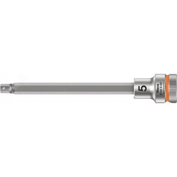 Головка торцевая 8740 B Hex-Plus HF Zyklop со вставкой под внутренний шестигранник DR 3/8 с функцией фиксации крепежа 5 x 107 мм WERA WE-003034