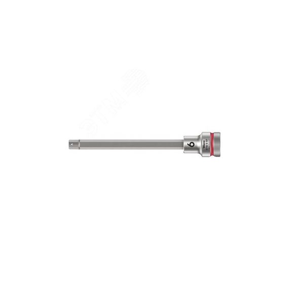 Головка торцевая 8740 B Hex-Plus HF Zyklop со вставкой под внутренний шестигранник DR 3/8 с функцией фиксации крепежа 6 x 107 мм WERA WE-003036