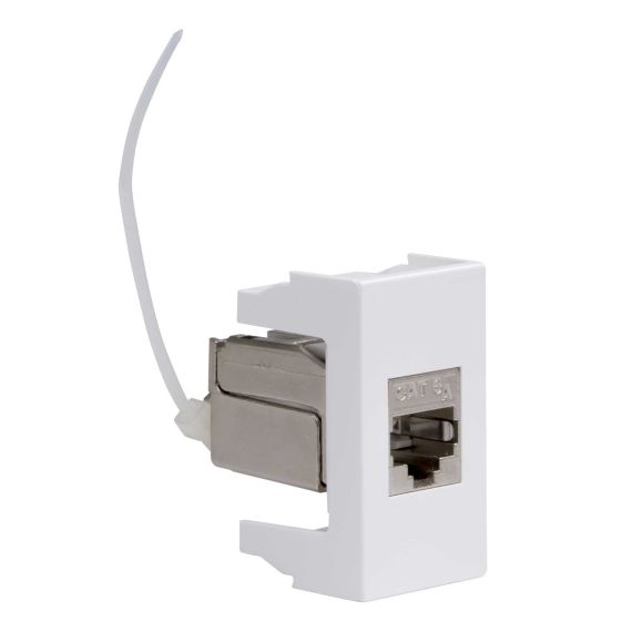 Ком.роз. RJ45 кат.6A, 8P8C, Viva, белая, 1мод