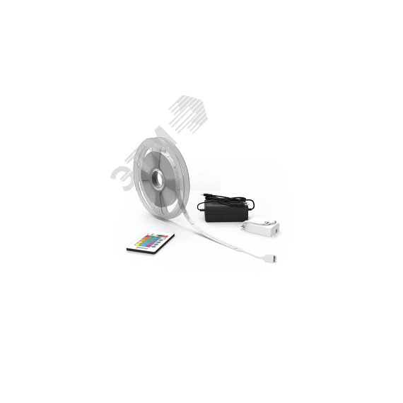 Лента светодиодная LED (комплект лента и драйвер) 5050/30-SMD 6 Вт/м 390 Лм/м RGBW IP20 12 В DC 10 мм (катушка 3 м) Basic Gauss BT010