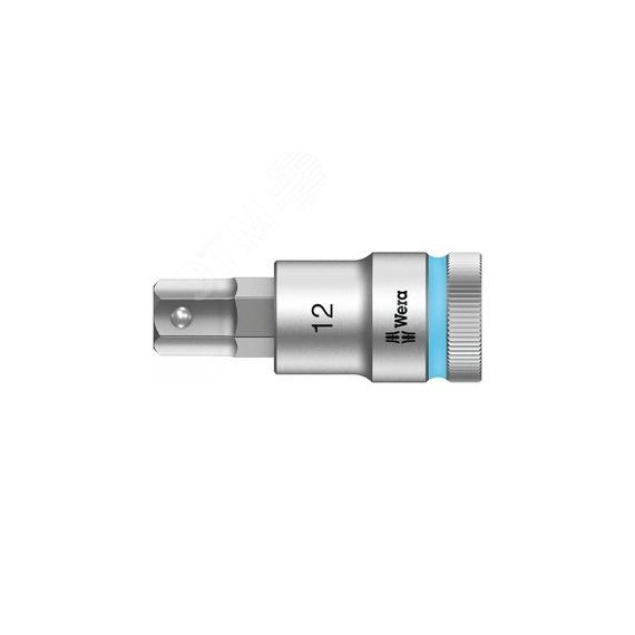 Головка торцевая со вставкой под внутренний шестигранник 8740 C Hex-Plus HF Zyklop DR 1/2 с фиксацией крепежа 12 x 60 мм WERA WE-003826