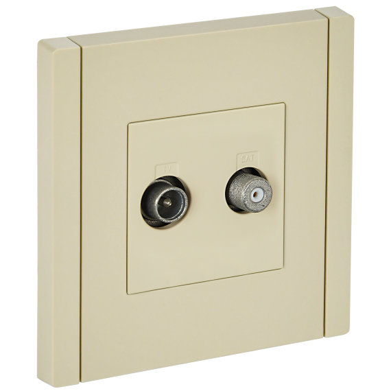 FORTE&PIANO Розетка двойная TV+SAT FP438 ваниль IEK