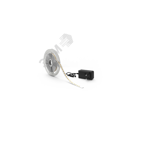 Лента светодиодная LED (комплект лента и драйвер) 2835/120-SMD 12 Вт/м 1200 Лм/м 3000К теплый белый IP65 12 В DC 8 мм (катушка 5 м) Basic Gauss BT070
