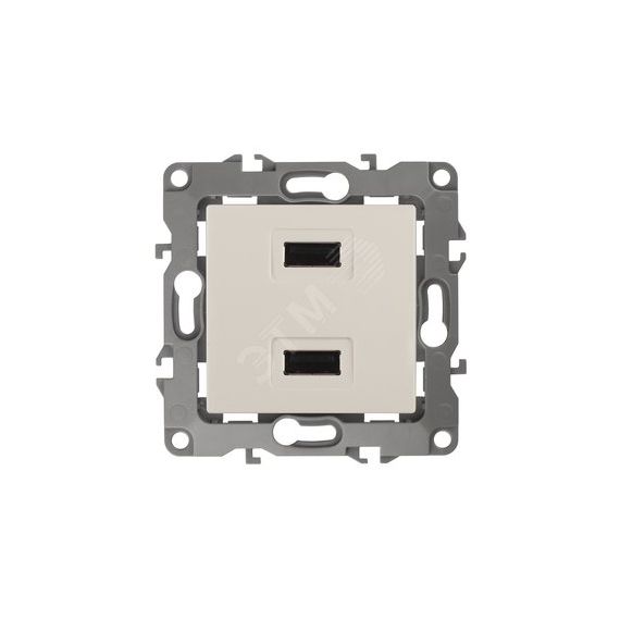 Устройство зарядное USB, 5В-2100мА, Эра12, слоновая кость, 12-4110-02 ЭРА Б0027492