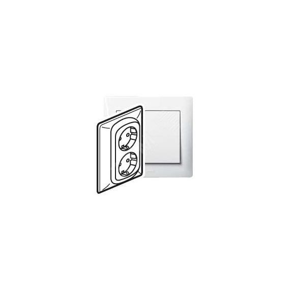 Galea Life Розетка двойная с заземлением white LEGRAND 771030