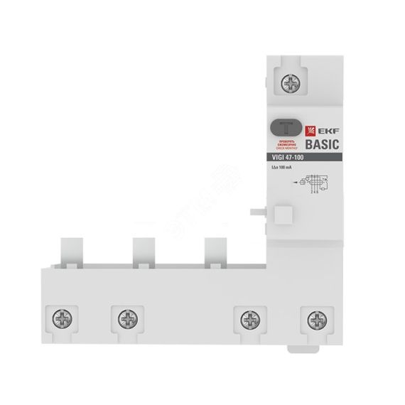 Блок дифференциальной защиты VIGI 47-100 4P 100А 30мА Basic EKF vigi4-100-30-bas
