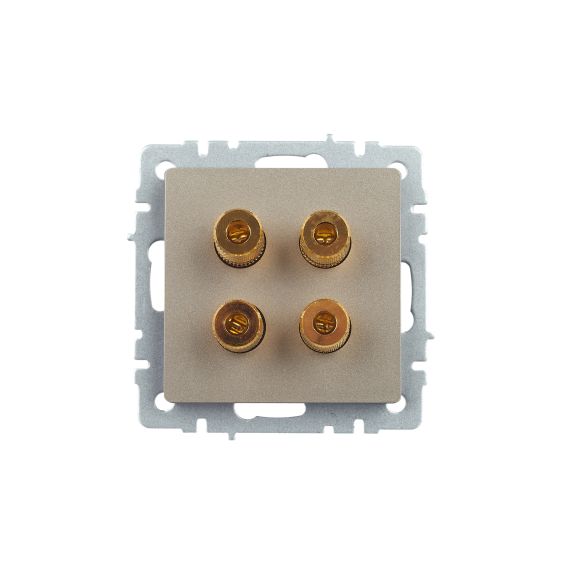 BRITE Аудиорозетка 4-местная РА10-БрШ шампань IEK