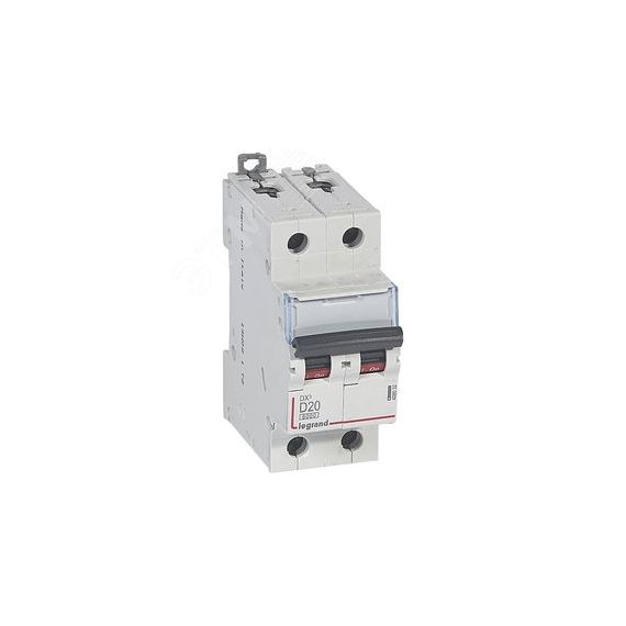 Выключатель автоматический двухполюсный 20А D DX3 6kA/10kA LEGRAND 408032