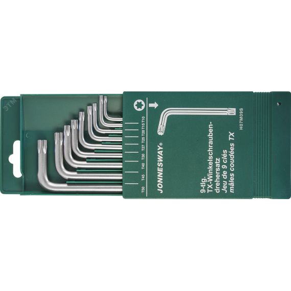 Комплект угловых ключей ''TORX'' Jonnesway H07M09S