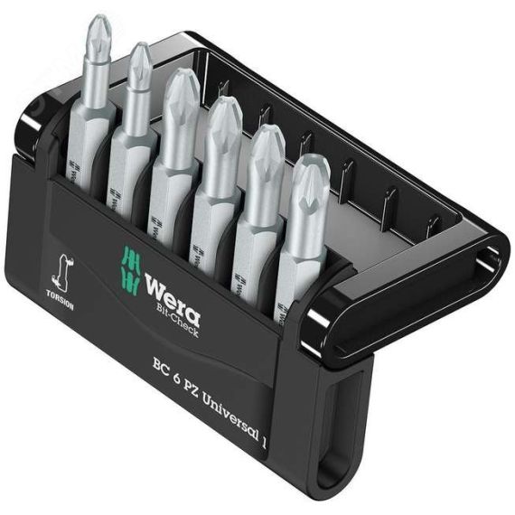 Набор бит Bit-Check 6 PZ Universal 1 универсальное применение 6 предметов WERA WE-056471