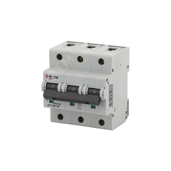 Автоматический выключатель ВА 47-100 3Р 40А 10 кА   кривая С ЭРА Б0048872