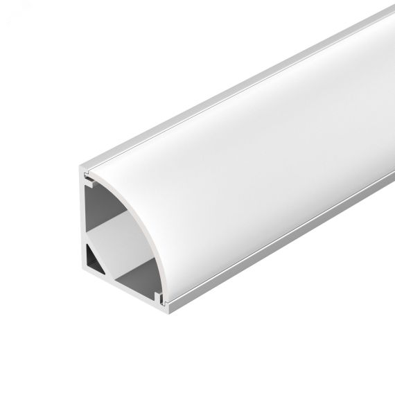Профиль с экраном SL-KANT-H16-2000 ANOD+OPAL (Алюминий) Arlight 036843