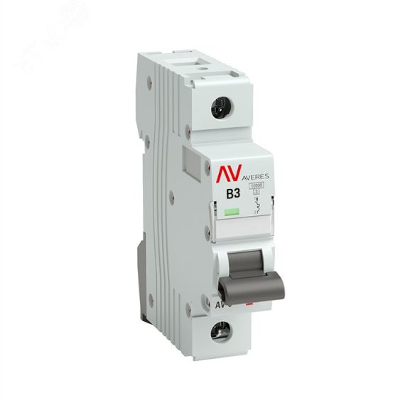 Выключатель автоматический AV-10 1P 3A (B) 10кА AVERES EKF mcb10-1-03B-av