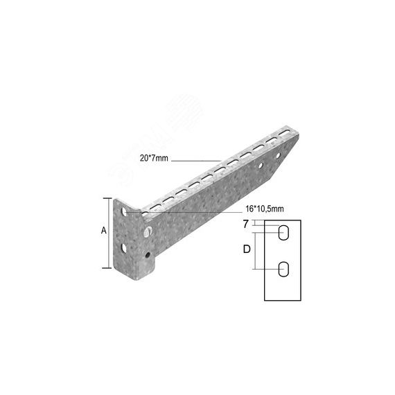Консоль, высота - 99 мм, ширина - 117 мм, кратность - 1шт, HD - Оцинкованная сталь (методом горячего цинкования) Vergokan HDWKS100