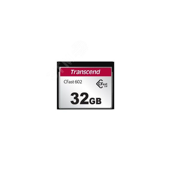 Карта памяти 32GB CFast 602, SATA III, MLC, 500 МБ/с Transcend TS32GCFX602