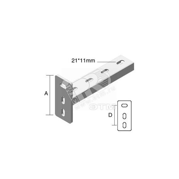 Консоль, высота - 112 мм, ширина - 300 мм, кратность - 1шт, EV - Оцинкованная сталь (методом электролитического цинкования) Vergokan WKMP41.21.300
