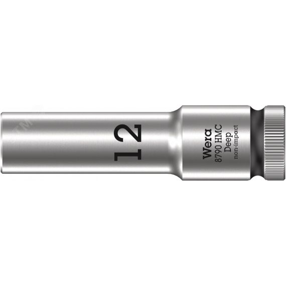 Головка торцевая шестигранная 8790 HMC Deep DR 1/2 глубокая 12 x 83 мм WERA WE-004552