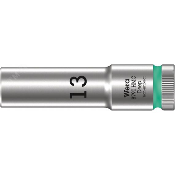 Головка торцевая шестигранная 8790 HMC Deep DR 1/2 глубокая 13 x 83 мм WERA WE-004553