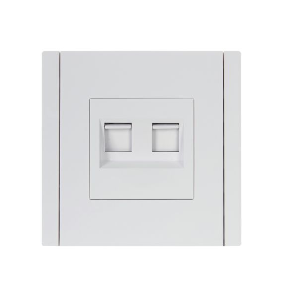 FORTE&PIANO Розетка компьютерная двойная RJ45 кат.5E FP233 белый IEK
