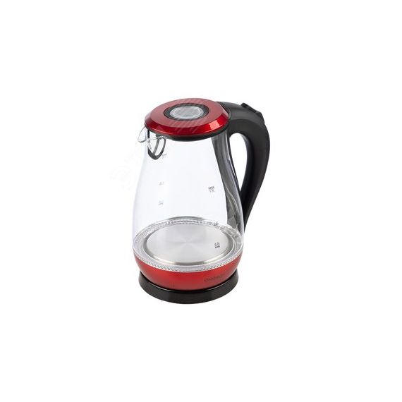 Чайник стеклянный E-204 на 1.7 л, цвет красный Energy ВиК 164140